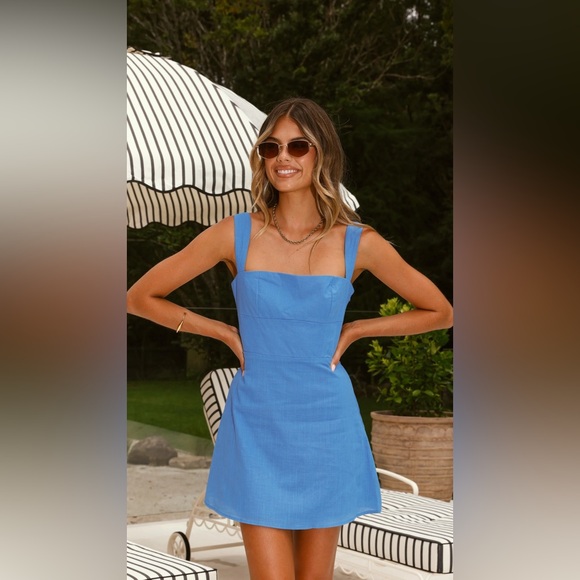 Billy J - Nadalia Mini Dress - Cobalt Blue - Picture 6 of 16